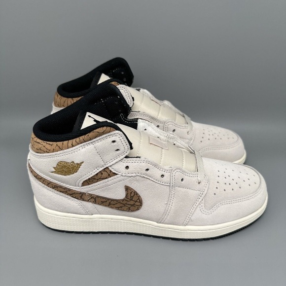 Jordan 1 Mid SE Brown Elephant Shoes DZ5369-102 Men's /Youth 7 Women's 8.5 - Picture 7 of 12